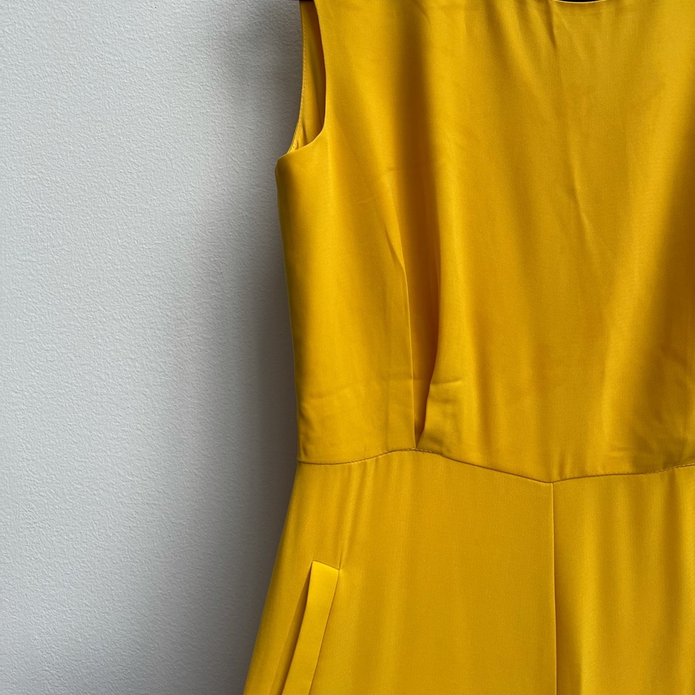 NWOT bright yellow wide straight leg Jumpsuit - Picture 2 of 6